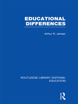 cover image of Educational Differences (RLE Edu L)